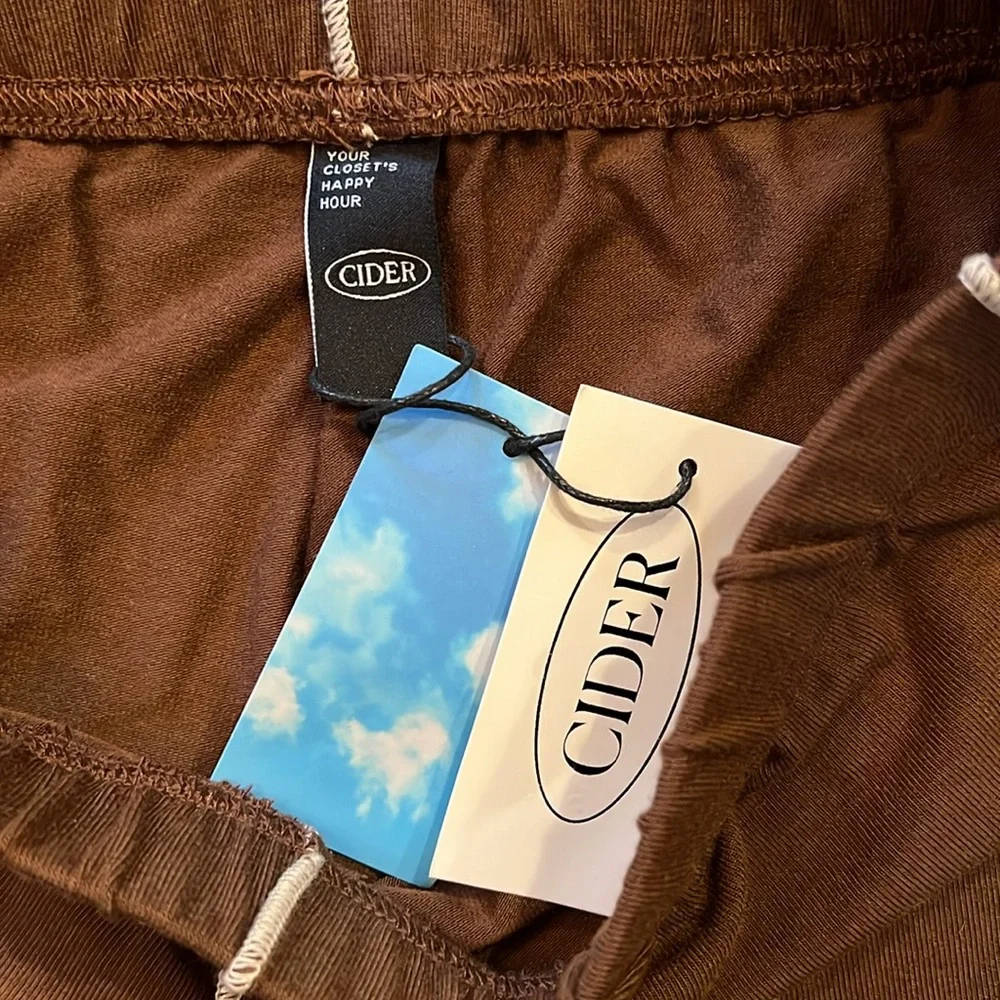 CIDER brown lounge wear size medium new‎ with tags - Picture 2 of 3